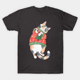 Holiday Calico Cat T-Shirt